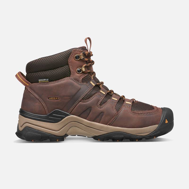 Keen Gypsum II Mid Waterproof Wanderstiefel Herren DE-82109 Coffee Bean/Bronze Mist - Keen Herrensch